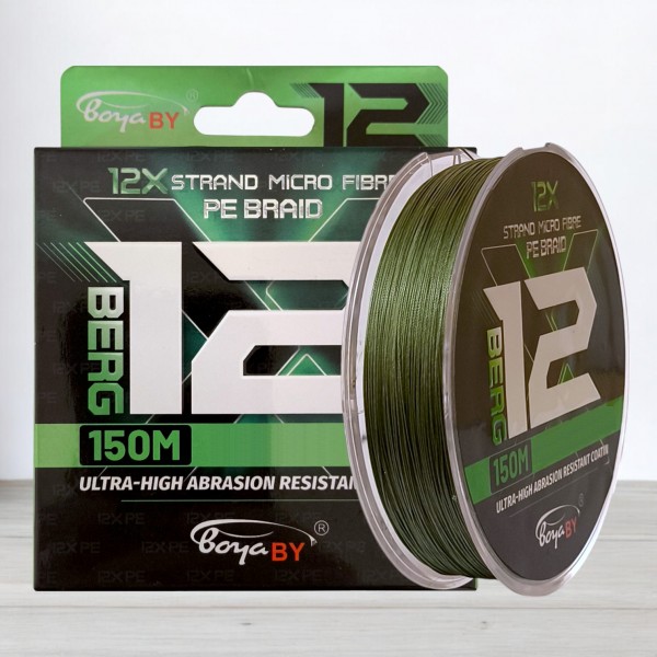 Шнур BoyaBy Berg Braid PE X12, 150м, 0,28мм